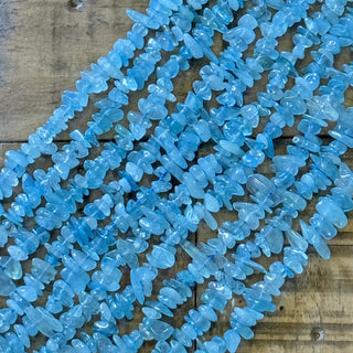 Aquamarine Chip Bead Strand - 4-10mm