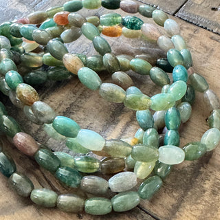 Indian Agate Barrel Bead Strand - 6x4mm