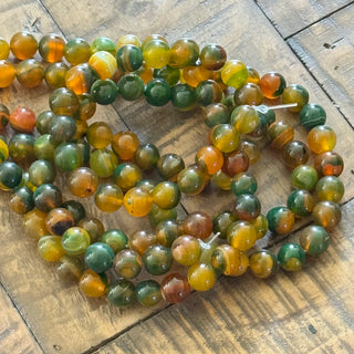 Yellow Green Banded Agate - 10mm