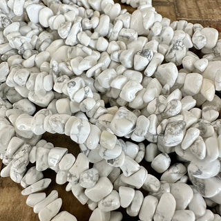 5-8mm White Howlite Chip Bead Strand