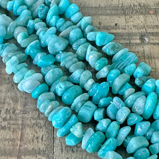 5-8mm Blue Amazonite Chip Bead Strand