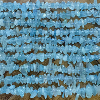 Aquamarine Chip Bead Strand - 4-10mm