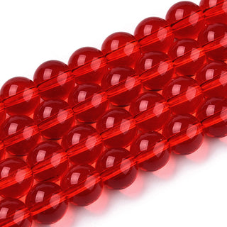 8mm Transparent Glass Bead Strands