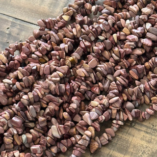 Petrified Wood Chip Bead Strand - 5-8mm