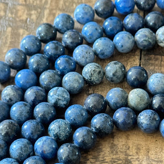 Grade A Dumortierite Quartz Bead Strand- 6mm - 8mm