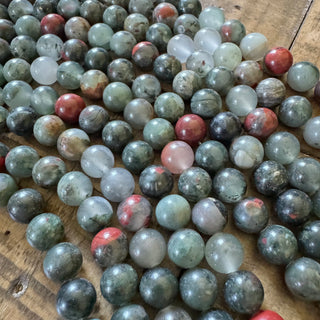 African Bloodstone Bead Strand - 4mm - 6mm - 8mm - 10mm - 12mm