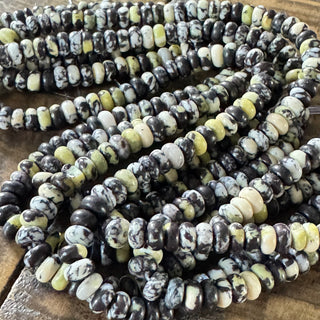Yellow Turquoise Jasper Rondelle Bead Strand - 4x2mm