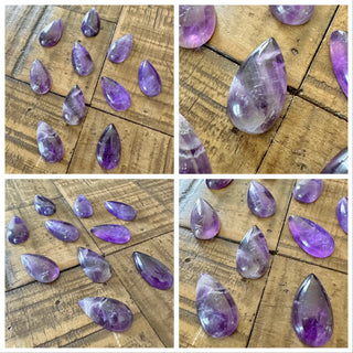 28x15mm Amethyst Teardrop Cabochon