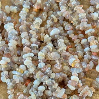 Botswana Agate Chip Bead Strand - 4-10mm