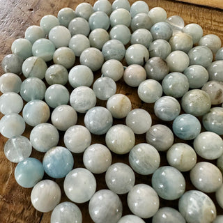 8mm Blue Aquamarine Bead Strand