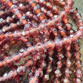 Grade AA Faceted Garnet Bead Strand - 3mm