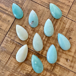 28x15mm Flower Amazonite Cabochon
