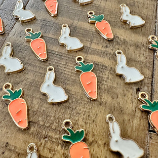 20pc Rabbit & Carrot Charms