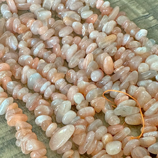 4-10mm Sunstone Chip Bead Strand