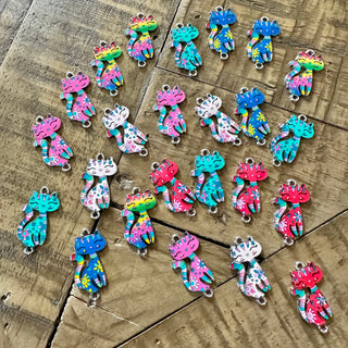 24pc Cat Connector Link Charms - Cute Colors