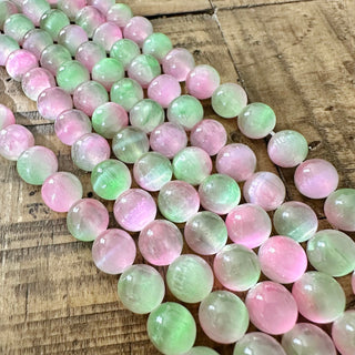 8mm Grade AAA Selenite Round Bead Strand - Various Colors