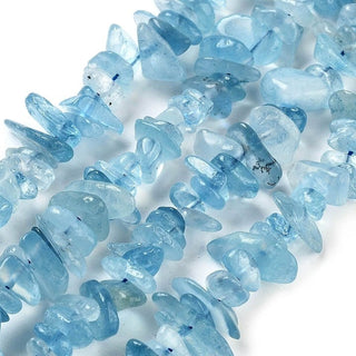 4-10mm Aquamarine Chip Bead Strand