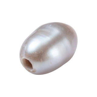 25pc Silver Freshwater Pearl Rice Shaped Beads