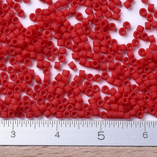 Miyuki Round Delica Beads (DB0753) - 11/0 - Matte Opaque Red - 10g Tube