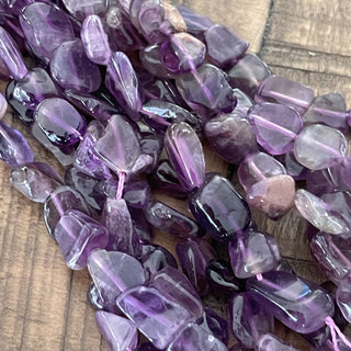5-12mm Natural Amethyst Nugget Bead Strands