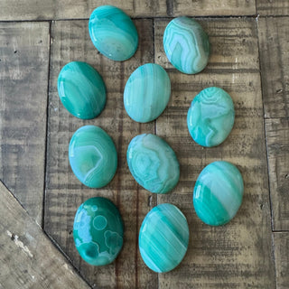 Oval Green Agate Cabochon 30x40mm