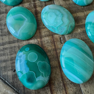 Oval Green Agate Cabochon 30x40mm
