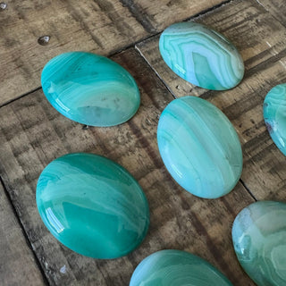 Oval Green Agate Cabochon 30x40mm