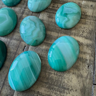 Oval Green Agate Cabochon 30x40mm