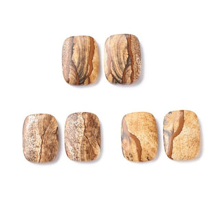 Rectangle Picture Jasper Cabochon 18x25mm