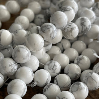 White Howlite Bead Strands - 4mm - 6mm - 8mm