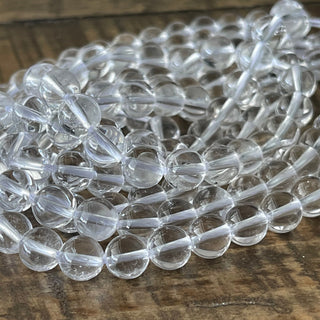 Grade A Brazilian Clear Quartz Bead Strand - 3mm - 4mm - 6mm - 8mm