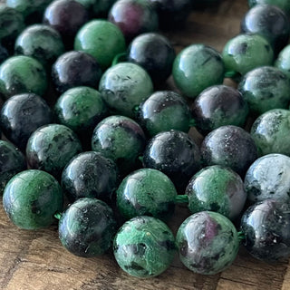 Ruby in Zoisite Bead Strand - 4mm - 6mm - 8mm