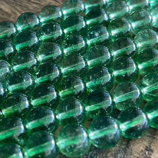 8mm Green Quartz Bead Strand - Half Strand