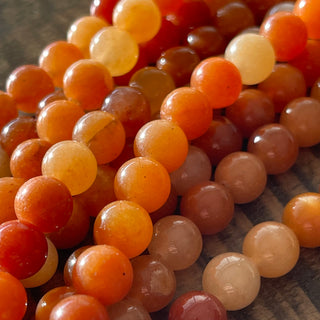 8mm Orange Aventurine Bead Strand