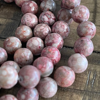 8mm Pink Maifanite Bead Strands - Maifan