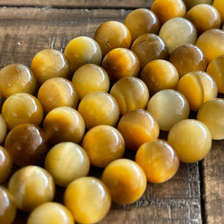 Golden Tigers Eye Bead Strand - 6mm - 8mm