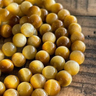 Golden Tigers Eye Bead Strand - 6mm - 8mm
