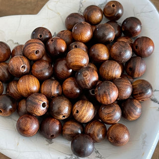 8mm Coconut Brown Wood Bead Bag - About 100 pcs per bag