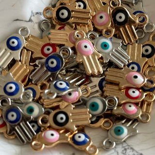 15pc Evil Eye Hamsa Hand Charms