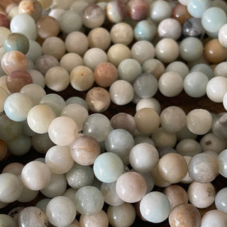 Flower Amazonite Bead Strands - 4mm - 6mm - 8mm