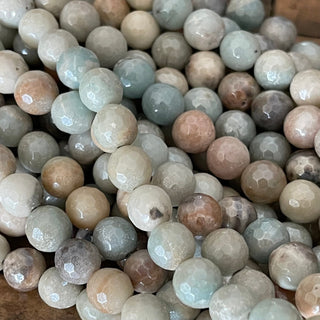 8mm Faceted Natural Amazonite Bead Strands