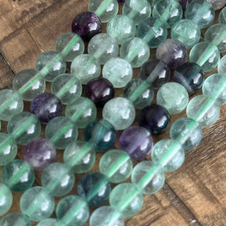 Rainbow Fluorite Bead Strands - 6mm 8mm