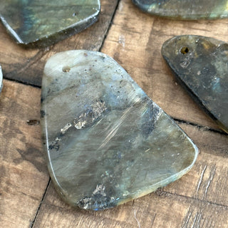 Labradorite Slab Pendants - Drilled