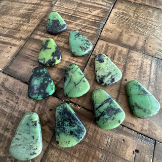 Serpentine Jade Trapezoid Shape Pendants - Drilled