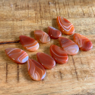 Carnelian Teardrop Pendant  - Drilled