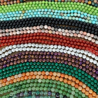 8mm 1lb Mystery Natural Gemstone Crystal Bead Strand Bundle - Jewelry Starter Kit