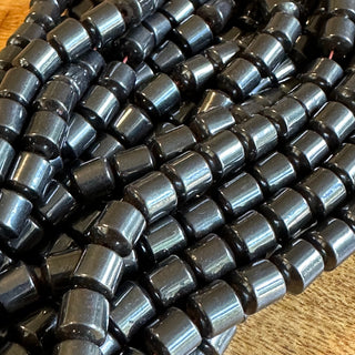 8mm Magnetic Hematite Drum Bead Strands