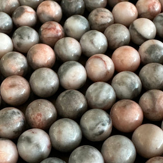Pink Zebra Jasper Bead Strand - 4mm - 6mm - 8mm