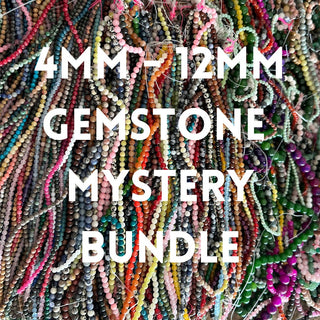 4mm - 12mm Natural Gemstone Mystery Bundle - Full Strands!