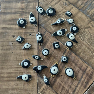 24pc Evil Eye Charm & Link Set - Gold & Silver
